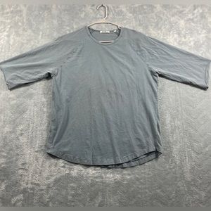 BUCK MASON jersey shirt ~ L ~ gray/blue